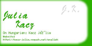 julia kacz business card